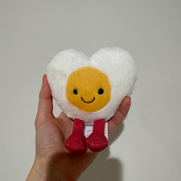 Jellycat Amuseables Heart Boiled Egg Authentic NWT